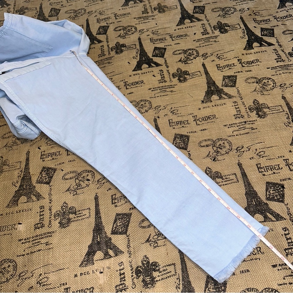 Loft NWT! Light Blue Pockets Skinny Crop Pants  Size 29 - Picture 16 of 16